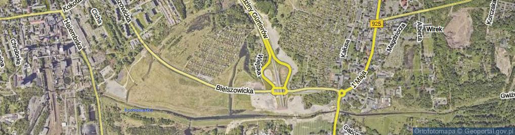 Zdjęcie satelitarne Wiejska ul.